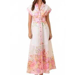 NEW MAIN STRIP primrose maxi dress in white